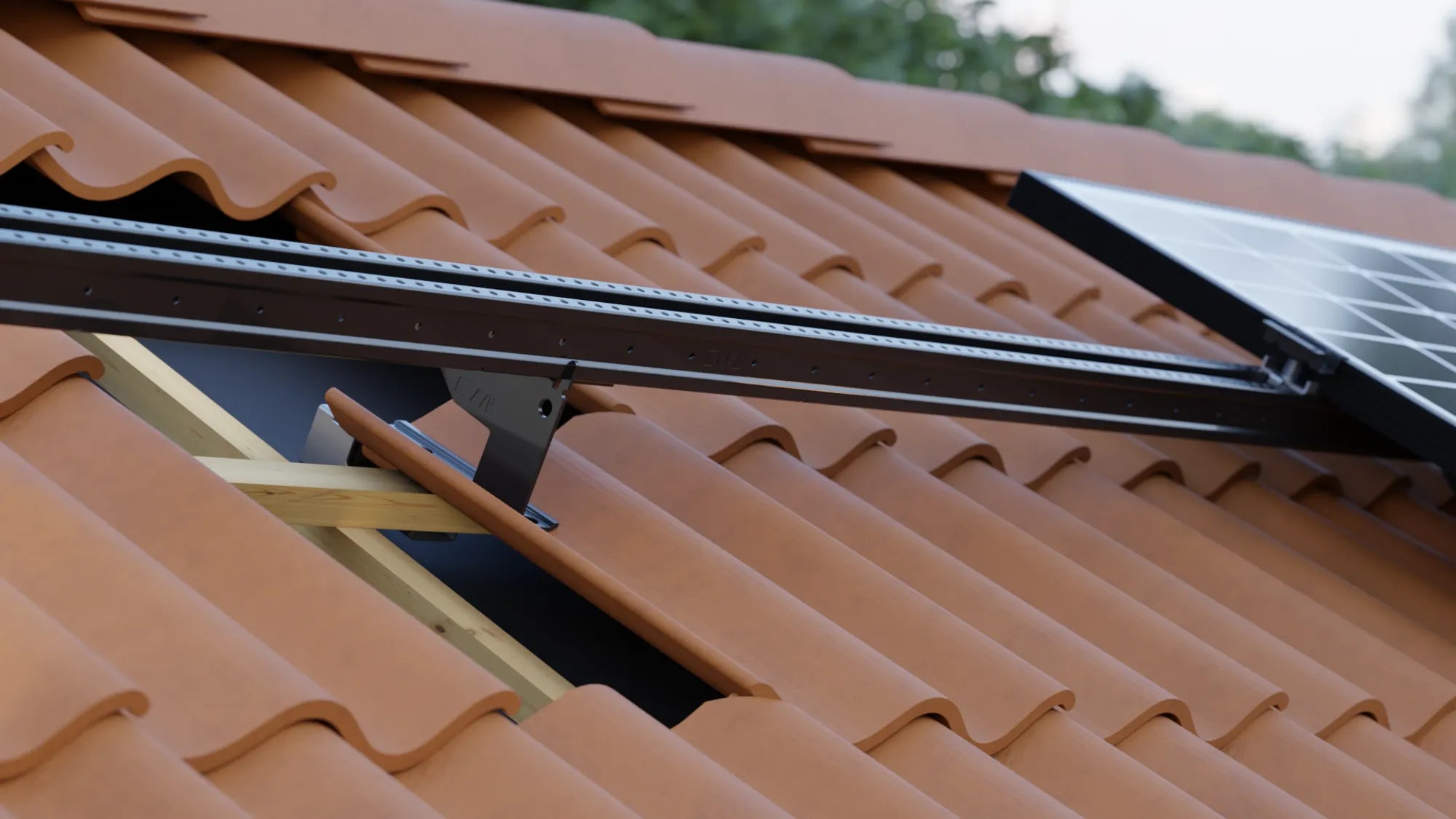 Parallel installations – Clay tiles load-bearing roof underlay, black ...